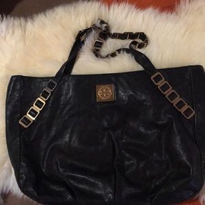 Tory butch large leather tote